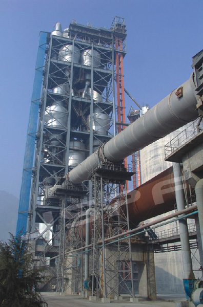 5000TPD Rotary kiln cement production line built by Pengfei Group