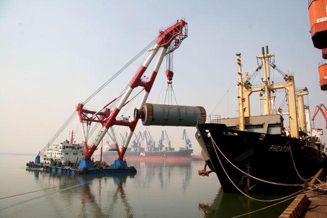 Seaport loading pictures for Pengfei Large Tube Mill